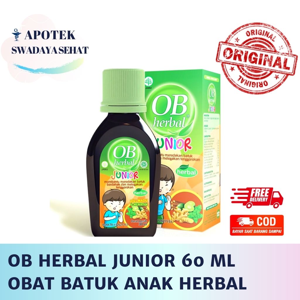 OB HERBAL Junior 60 ML 30ML - Obat Batuk Sakit Tenggorokan Anak