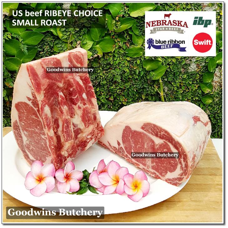 

2kg 1pc beef Cuberoll Scotch Fillet RIBEYE LIP-ON frozen USDA US CHOICE Blue Ribbon 1/3 CUT SMALL ROAST