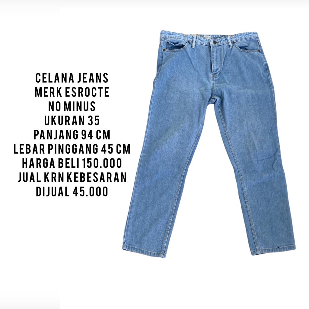 Preloved Celana Rok Kulot Highwaist Jeans Celana Ibu Hamil Wanita Perempuan