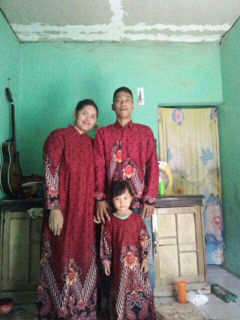 Batik Couple Keluarga - Bisa Cod - Couple Batik Indonesia Sarimbit Gamis Familly  - Batik Putra Hadi