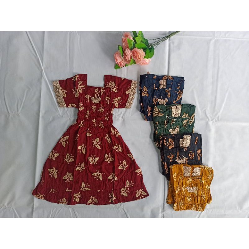 DASTER SMOKE ANAK SIZE M MOTIF KUPU-KUPU