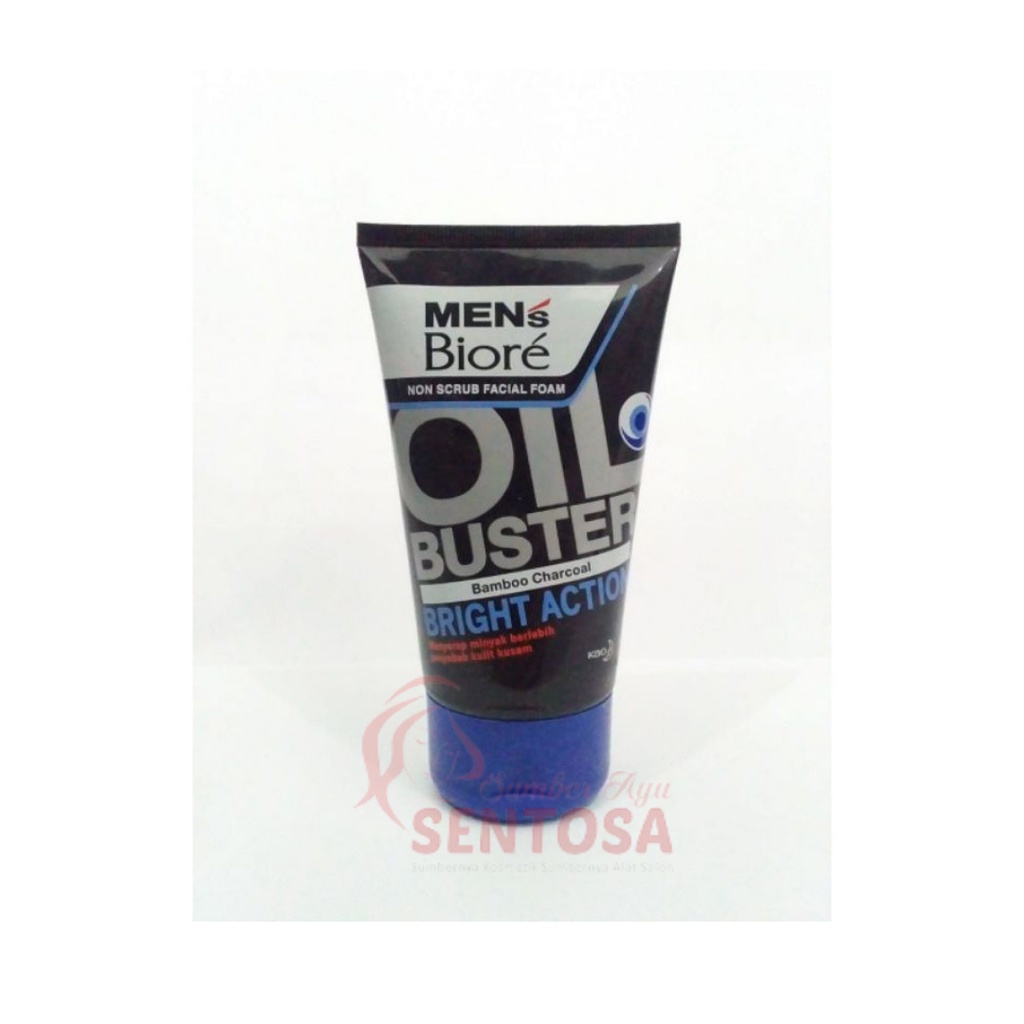 Men's Biore Oil Buster Bamboo Charcoal 100gr/Pembersih Wajah Pria
