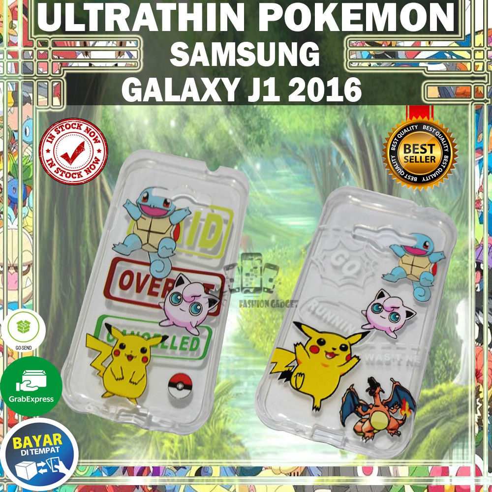 (Warna Acak) Silikon Samsung Galaxy J1 Ace / Ultrathin Samsung Galaxy J1 Ace / Case Pokemon