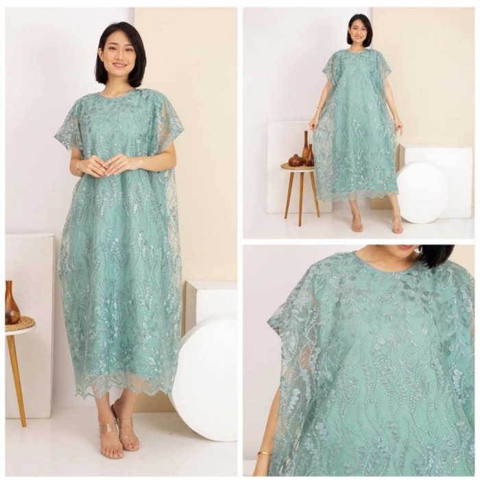 TERBARU        LUMIERRE PEARL KAFTAN - KAFTAN TILE BRUKAT MUTIARA