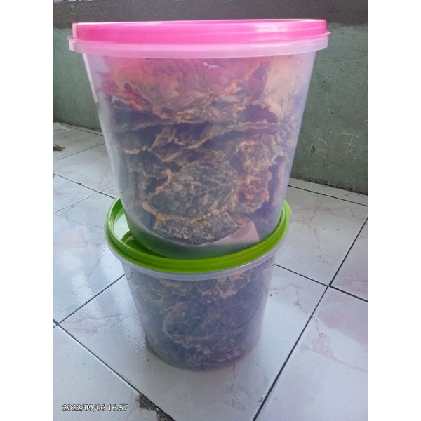 

peyek bayam gurih renyah toples 5liter