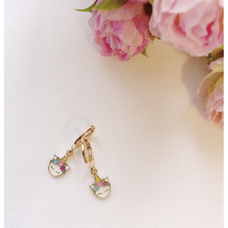 Anting Bayi / Anak Flower Unicorn Lapis Emas