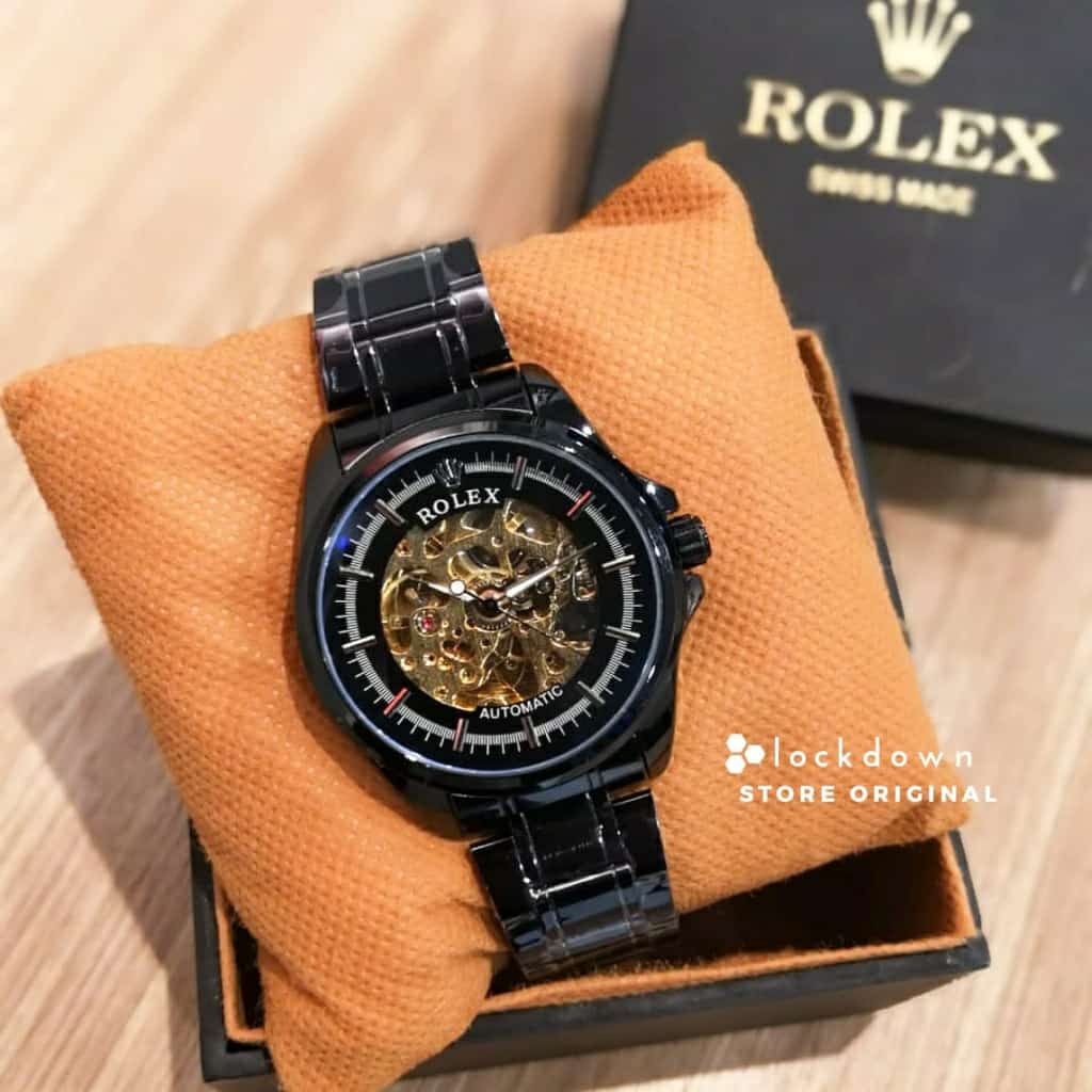 SUPER PREMIUM - Jam Tangan Rolex Pria OTOMATIS/AUTOMATIC (jam tanpa baterai) + Kotak