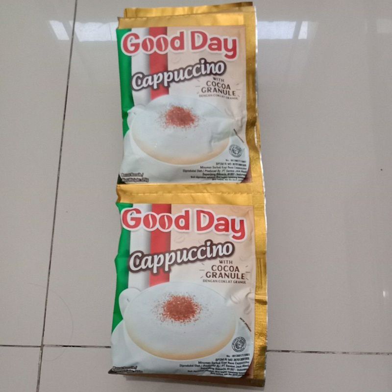 

Good day cappuccino 1renceng isi 10 25g