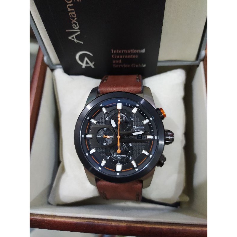 Alexandre Christie kulit pria Chrono on