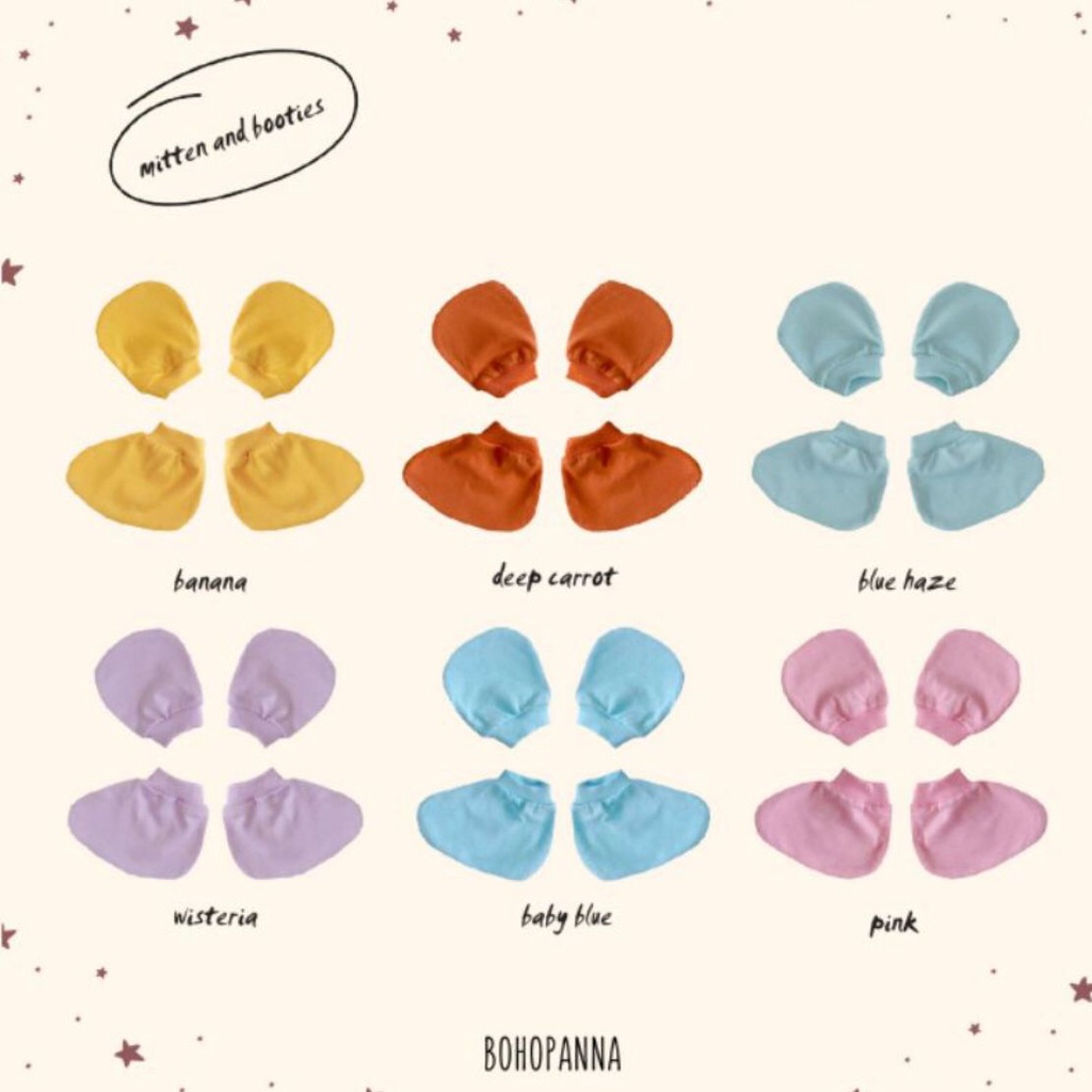 BOHOPANNA - MITTEN &amp; BOOTIES BOHOPANNA - SARUNG TANGAN DAN KAKI BAYI - SARUNG TANGAN BAYI