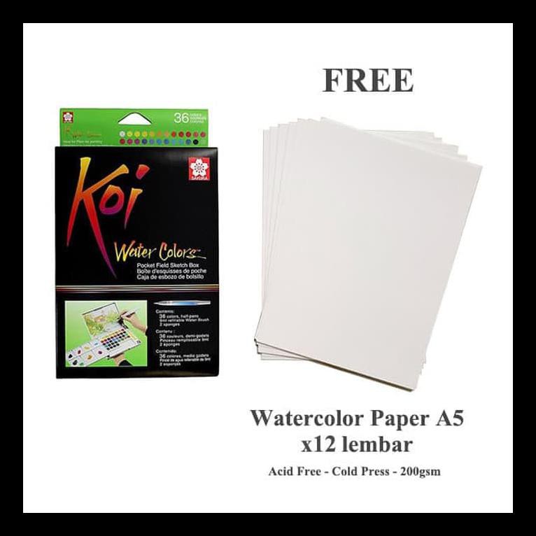 

READY STOK SAKURA KOI WATERCOLOR POCKET FIELD SKETCH BOX 36 PERALATAN MELUKIS MURAH TERLENGKAP