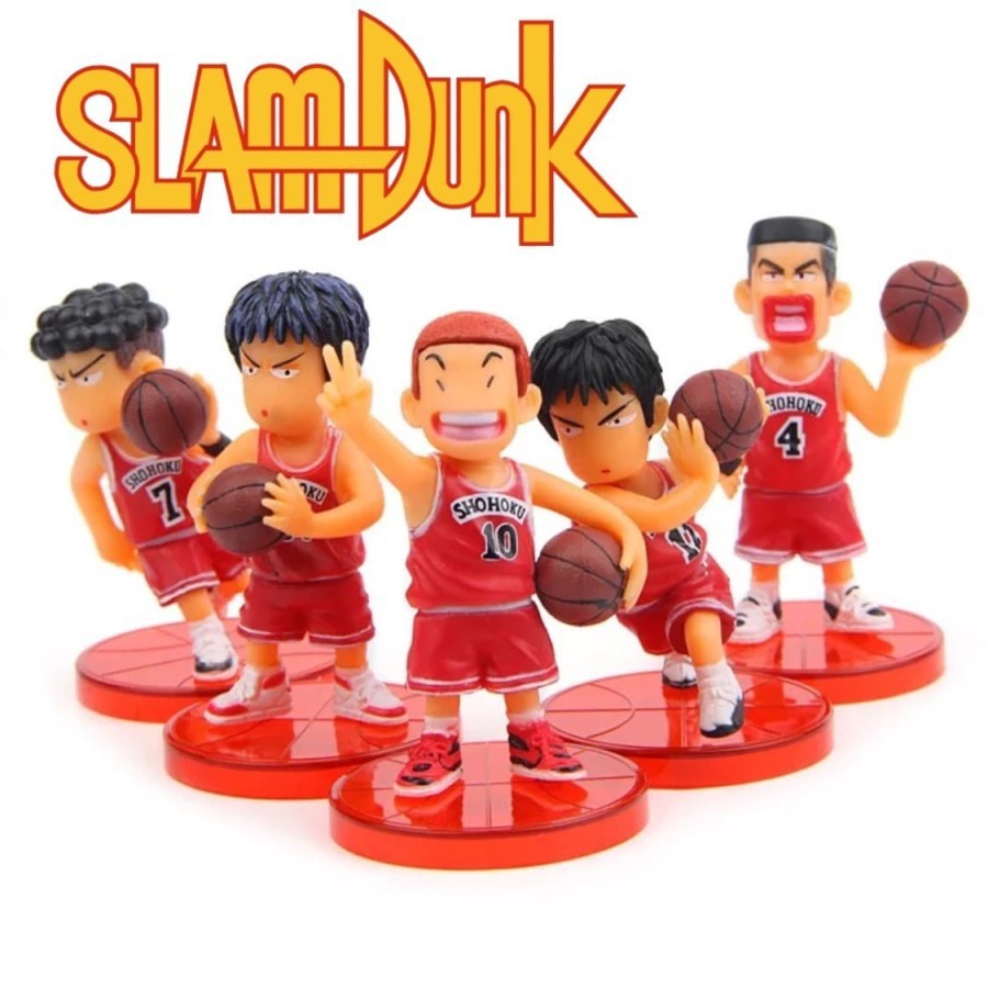 Figure Slamdunk Shohoku Red Jersey / White Jersey set 5 pcs