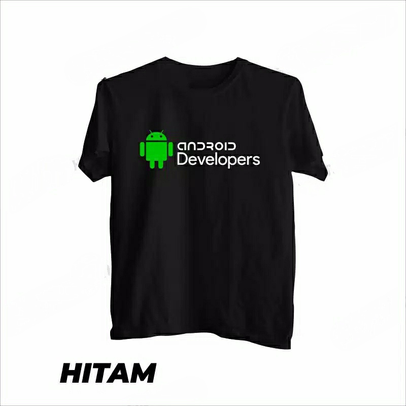 KAOS DISTRO ANDROID DEVELOPER IT PROGRAMMER GEEK TERLARIS / ATASAN KEREN / BAJU PRIA WANITA MURAH