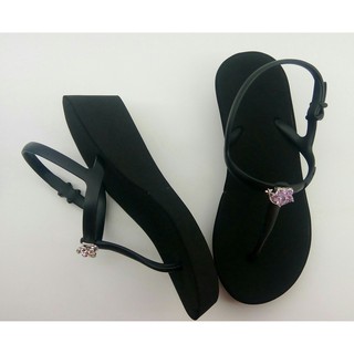 Popits - Sandal Slingback Wedge Black | Shopee Indonesia