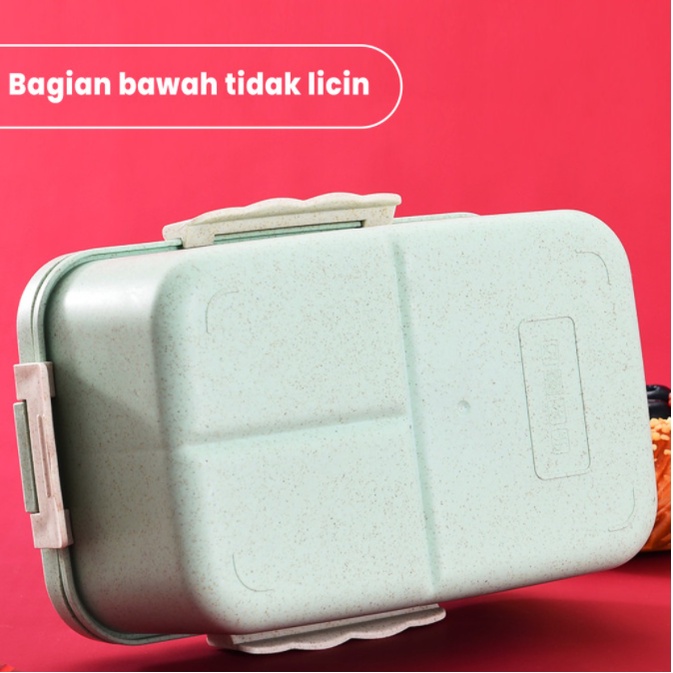 MATOUGUI - Lunch BOX SET Kotak Makan Siang BPA Free Tempat Makan Bento Multifungsi TMS0019 1000ML SET DAN 1500ML SET