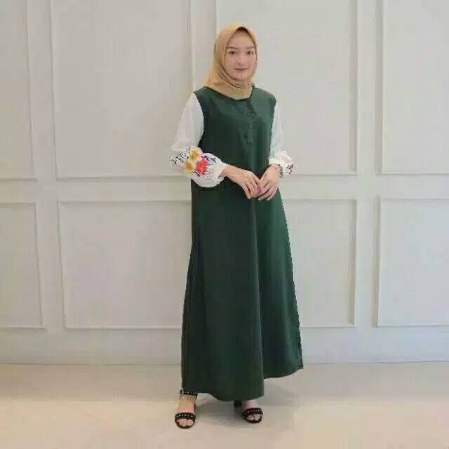[ TERMURAH ] MARISA BORDIR | GAMIS TERBARU | BUSANA MUSLIM | DRESS MAXI | PRODUK TERBARU-2