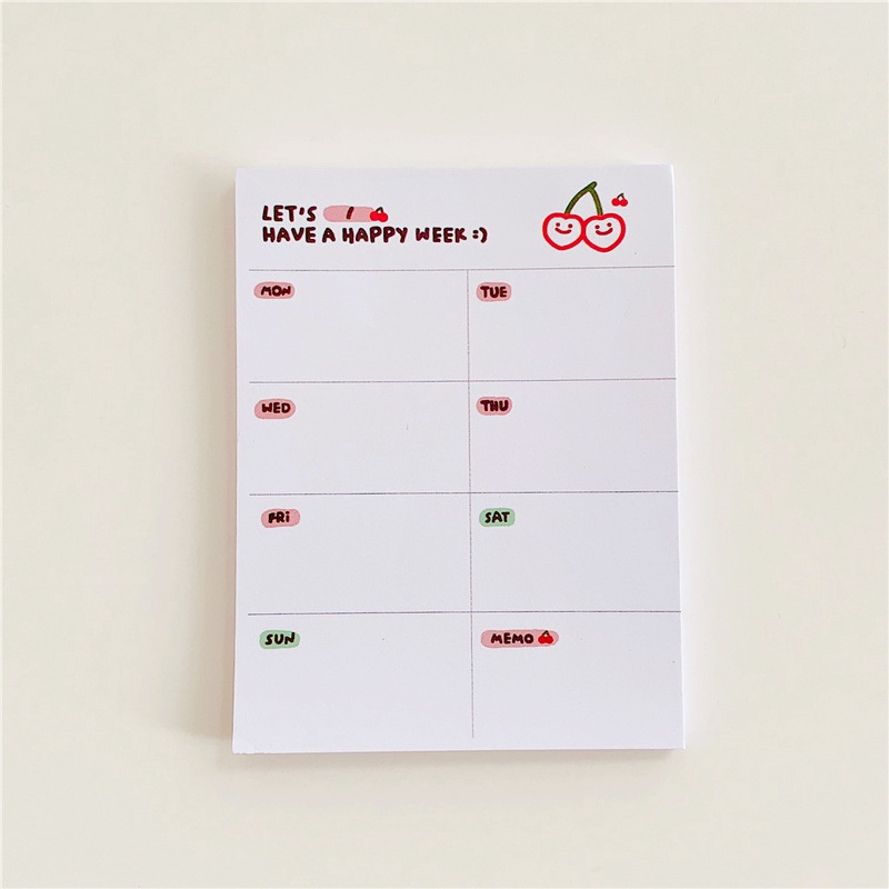 Buku Catatan / Diary / Sekolah / Kantor Motif Garis Cherry