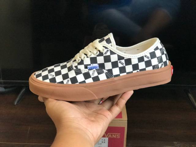 100% PREMIUM VANS AUTHENTIC CHECKERBOARD LIGHT GUM WAFFLE DT