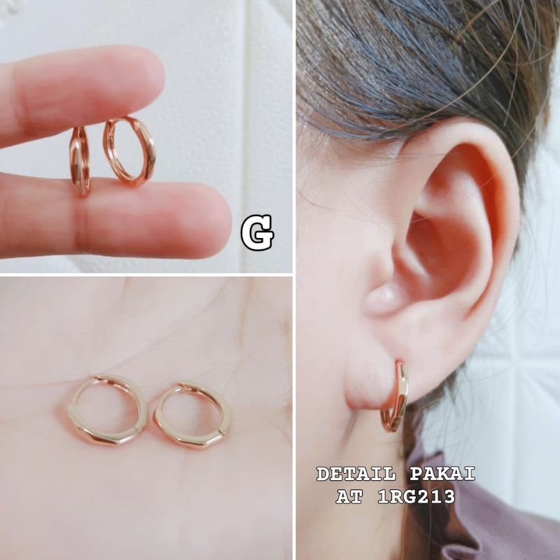 Anting Titanium Clip Permata Anti Karat Dan Anti Luntur Xupblink Jewelry