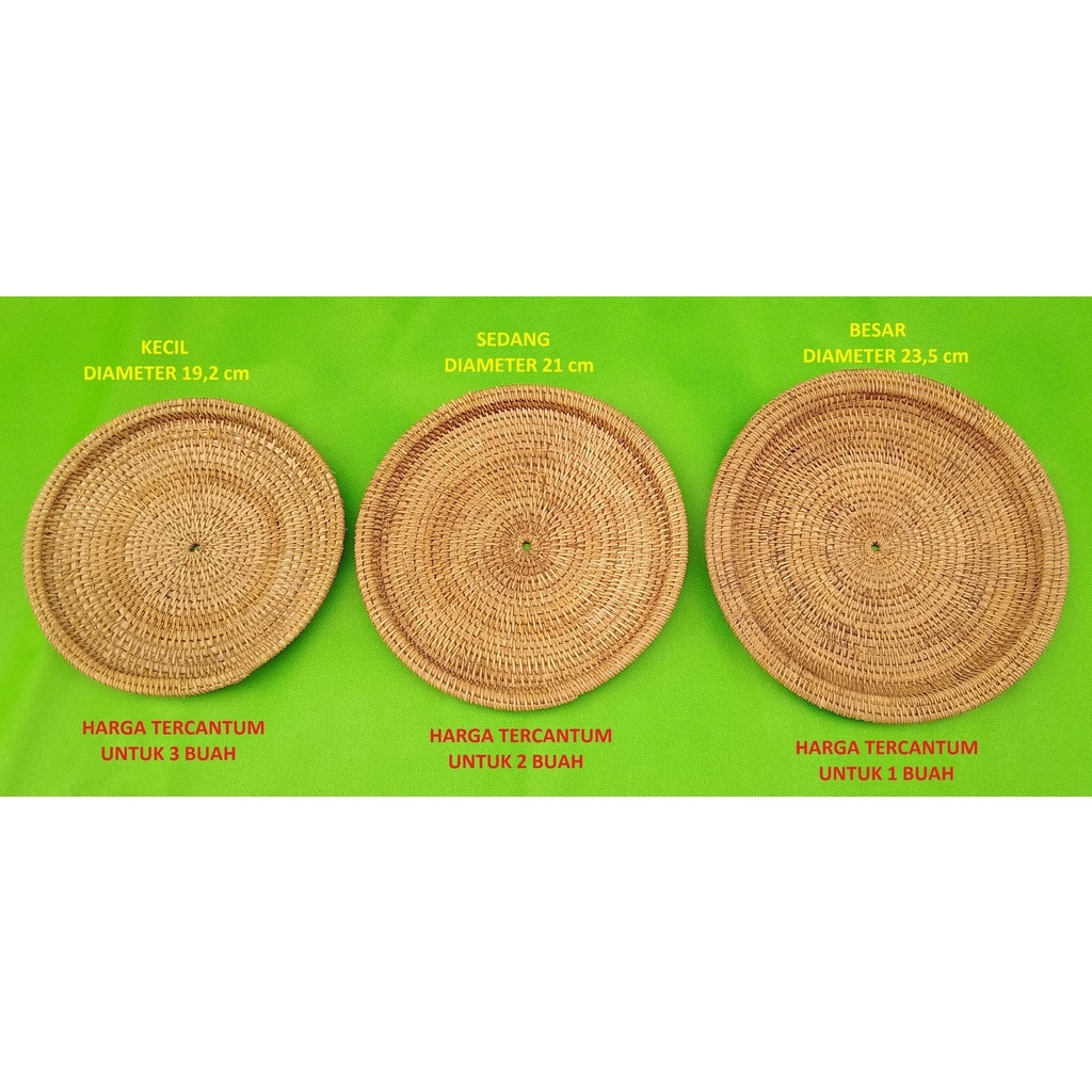 Tatakan Piring Motif Kayu Rotan / Alas Piring / Piring Kayu Rotan
