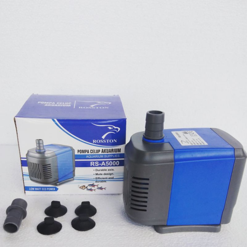 mesin pompa filter ph celup submersible aquarium kolam ROSSTON RS A 5000 waterpump 3000 Lph 3000Lph  water pump hidroponik low watt