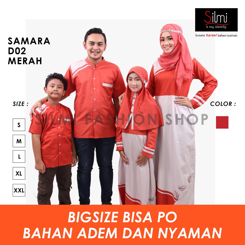  Baju  Muslim  Couple  100 original by SAMARA  bahan katun 