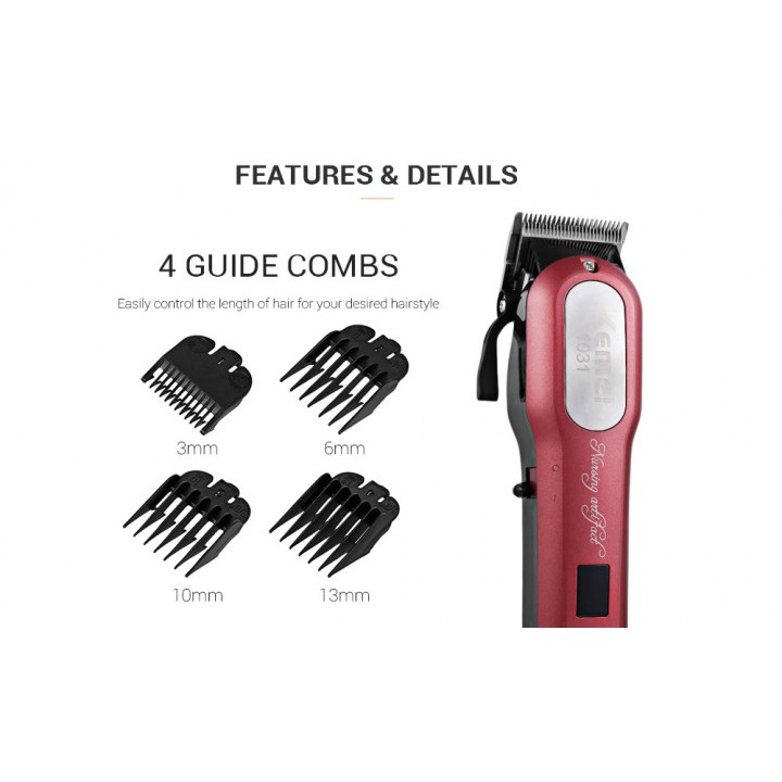 KEMEI KM-1031 - Professional Electric Rechargeable Hair Clipper