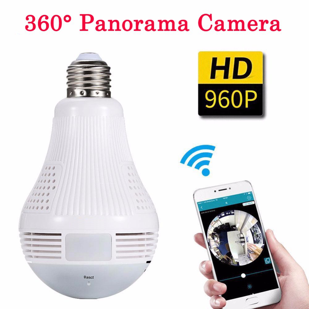 Lampu Bohlam Camera CCTV Kontrol Jarak Jauh IP WiFi Spy Bulb Kamera IR Kamera Pengintai Lampu