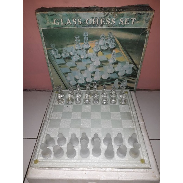 Glasschessset