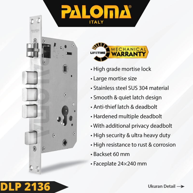 PALOMA DLP 2136 No App Smart Digital Lock Kunci Pintu Door Handle Home