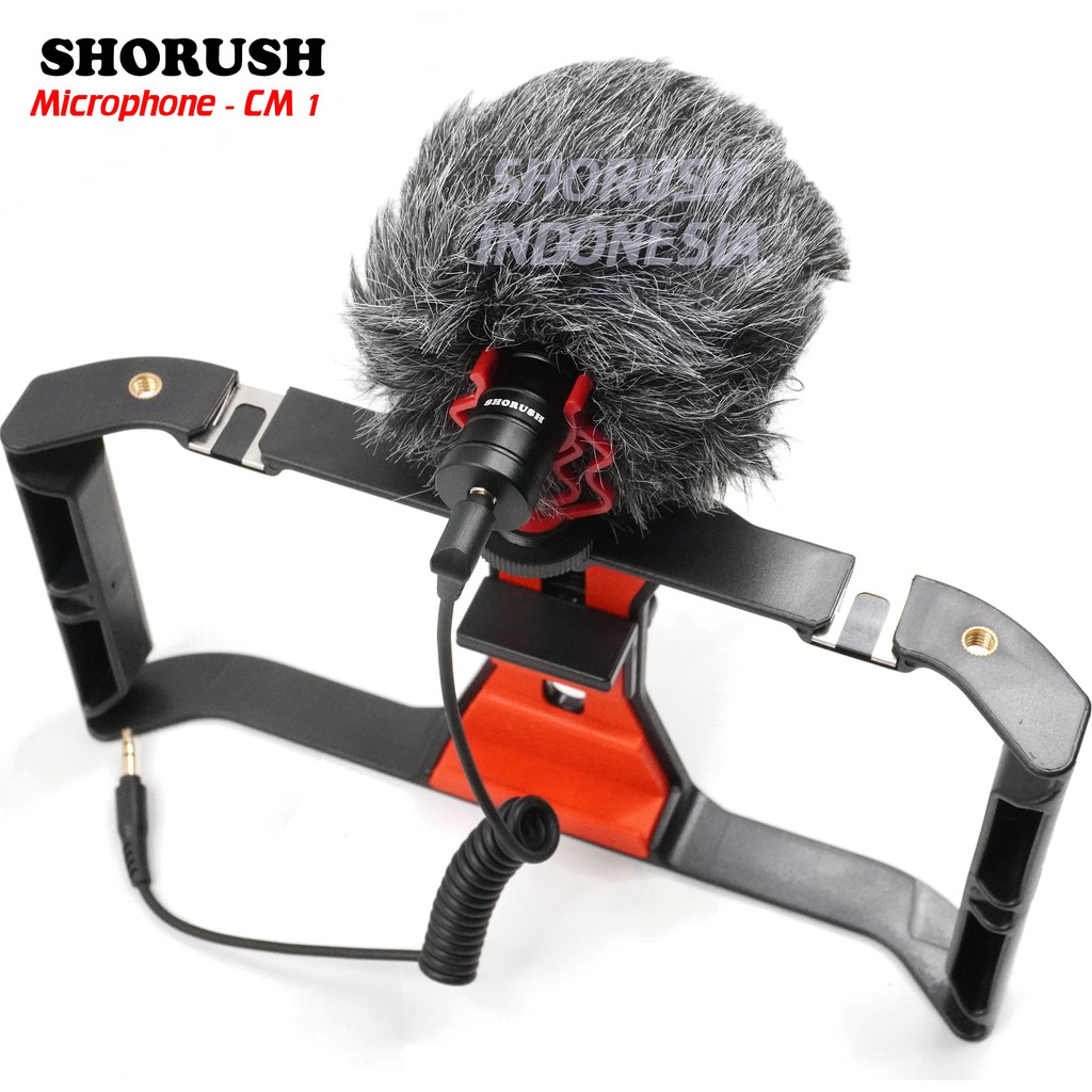Shorush CM 1 Mini Microphone Cardioid Mic Vlogging for iPhone IOS &amp; HP Android / Canon Nikon BY MM1