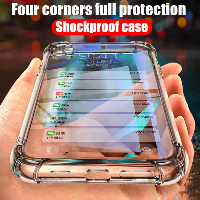 ShockProof Crystal Clear Soft TPU Case / Flexible Silicone Cover with Reinforced Corners / Slim Drop Protection Bumper Cover Designed For Samsung Galaxy S20,S20Plus,S20Ultra,S10E,S10,S10Plus,S9,S9Plus,S8 Plus,Note10,Note9,Note8,M20,M30,A50,A40,A70