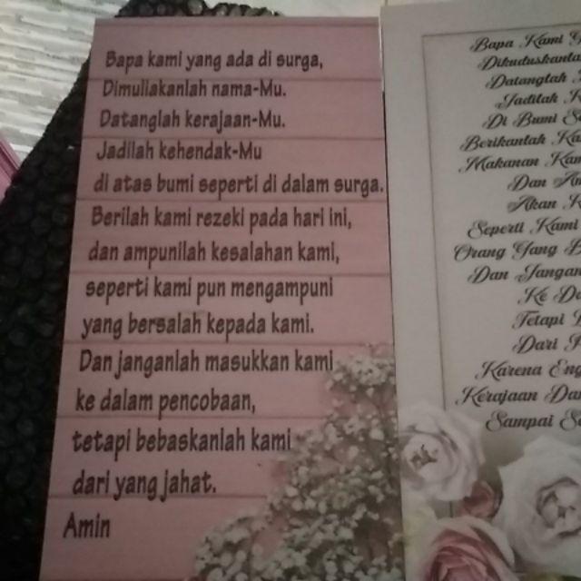 Hiasan Dinding Doa Bapak Kami Katolik