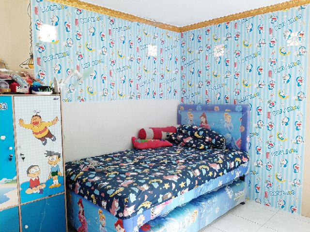 Gh102 Wallpaper Dinding Doraemon | Wall Sticker Karakter Doraemon Garis Salur Biru