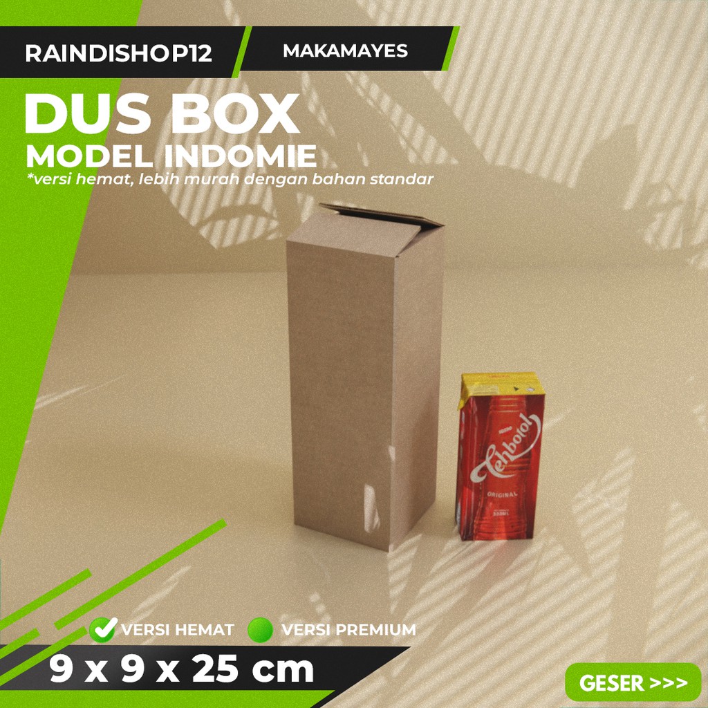 

BOX 9 X 9 X 25 CM KARDUS KOTAK KEMASAN PACKAGING KADO POLOS