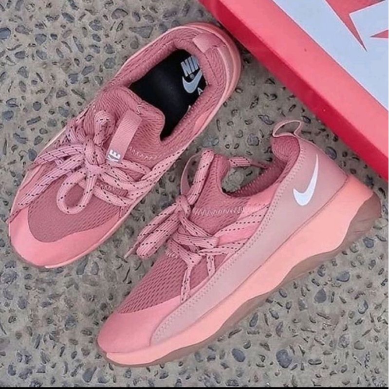 100% IMPORT NEW!! SEPATU SNEAKERS WANITA NIKE CITY LOOP ABU PUTIH HITAM IMPORT RUNNING SHOES OLAHRAGA CEWEK