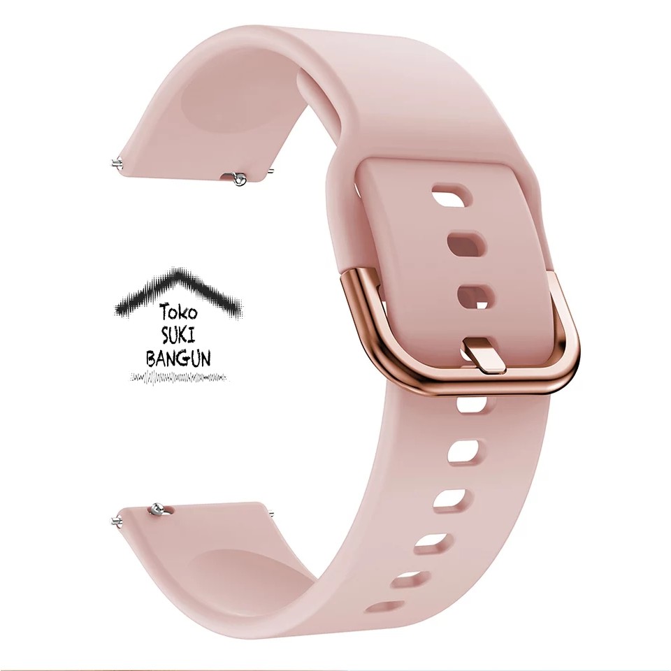 Strap 20mm Quick Release Rubber TRENDY Tali Jam Galaxy Watch 4 Watch 3 41mm Watch 42mm Watch Active 1 2 Gear S2 Amazfit Bip