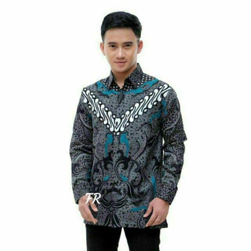 BATIK PRIA SIZE M L XL XXL BSWART Batik HRB026 Kenongo Hem Panjang Padi