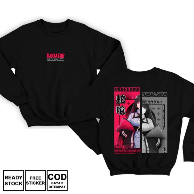SWEATER YUMEKO JABAMI KAKEGURUI WAIFU ANIME MANGA KIRARI MOMOBAMI RIRIKA MARY SAOTOME RUNA YOMOZUKI 