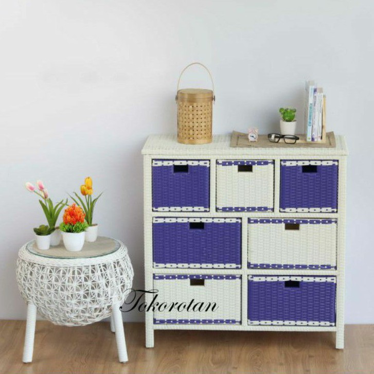 Lemari Rotan Sintetis 7 Laci