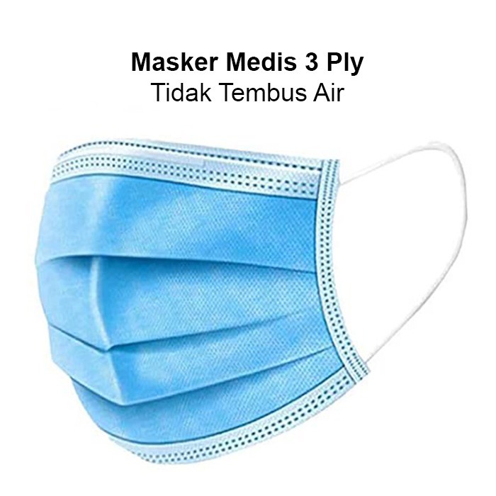 Masker Medis 3-PLY Earloop Surgical Face Mask Kain Motif Batik WATCHKITE WKOS