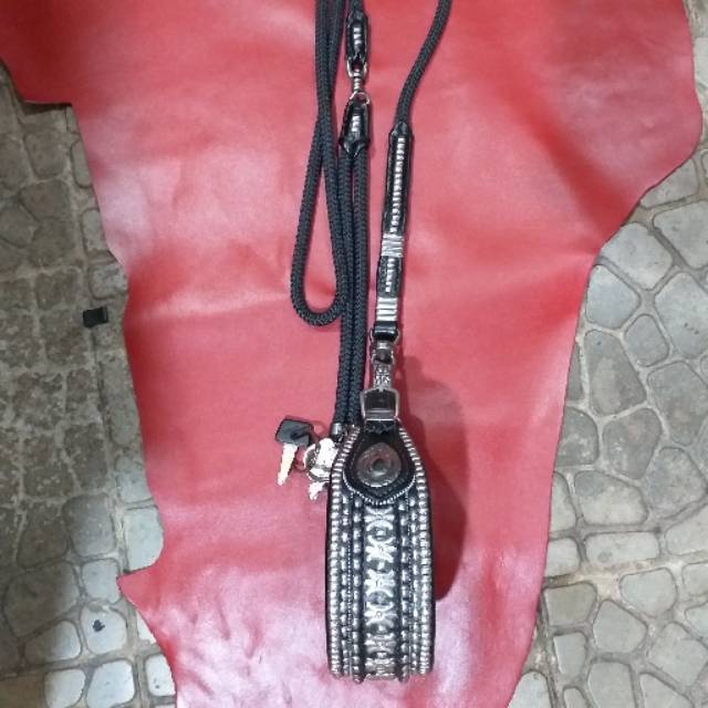 Leather Dog Collar and Leash - Tali Kala Petik Sambung 1 - Tali Tuntun Anjing