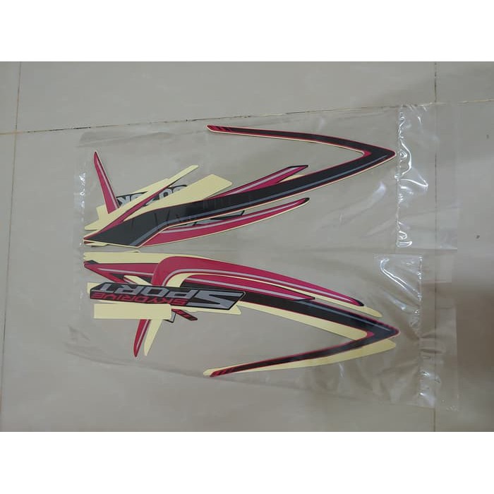 Stiker Bodi &amp; Lis Body &amp; Striping Skydrive 2018 Sport Pink