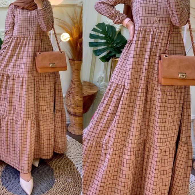 Big Sale✅-[LR34] GAMIS KOTAL BAHAN VOXY LENGAN KARET RESLETING AKTIF BUSUI RUMBAI BAWAH/GAMIS