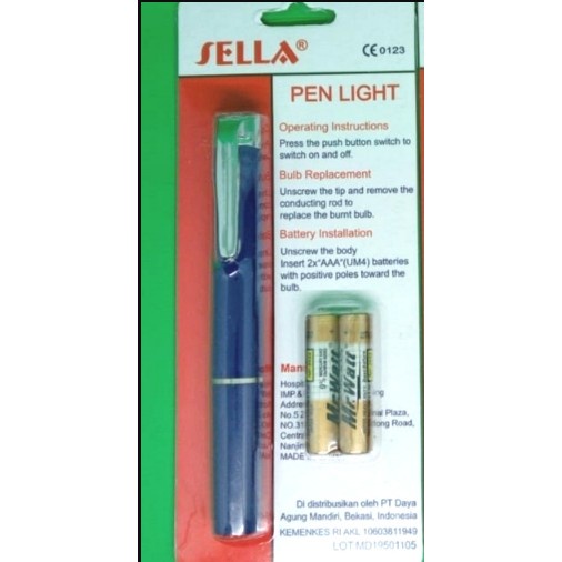 Penlight Medis LED Kesehatan Sella Pen Light Diagnostic Senter Pena Pulpen Sinar Cahaya Putih