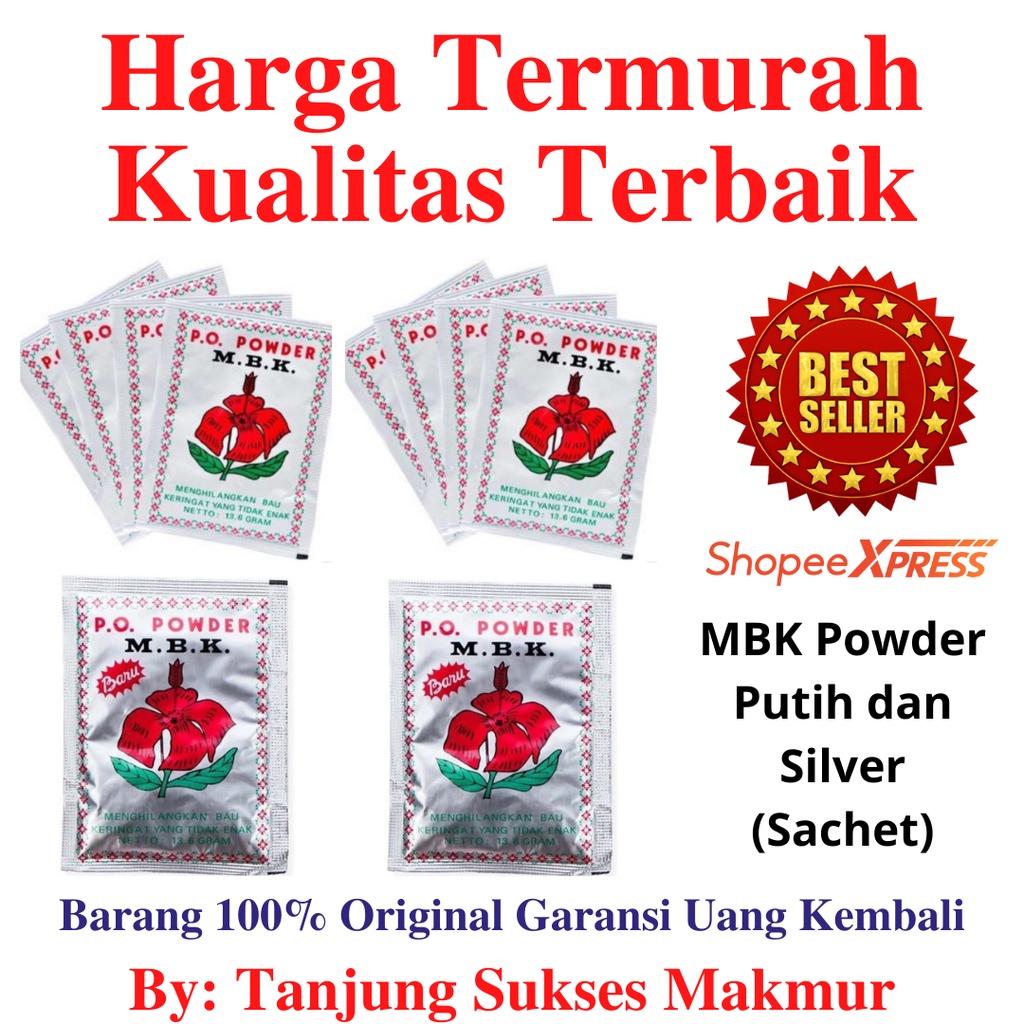 MBK Powder Putih dan Silver (Sachet) 13.6g