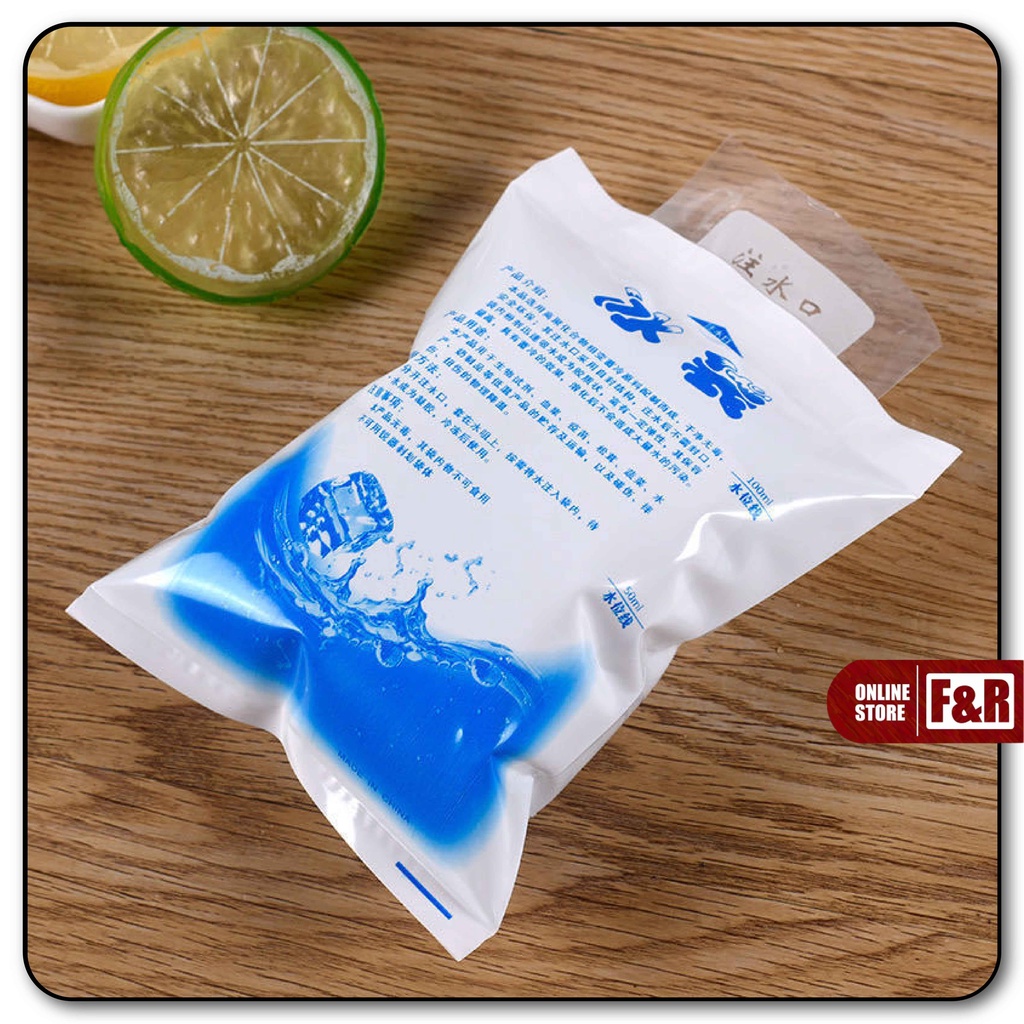 Ice Gel Pack Gabag 200 dan 400 ML Blue Cool Jelly Cooler Bag Kantong Air Es Pendingin Lunch Bag Tas ASI Ice Pack Air Cooler Ice Gell 200ML
