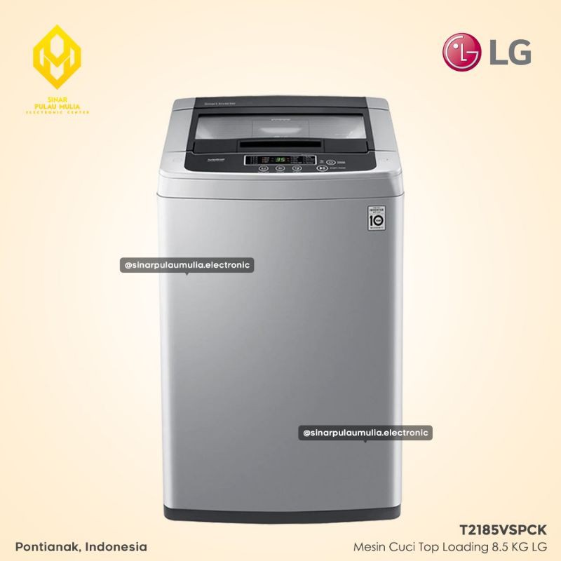 LG Mesin Cuci Top Loading 8.5 KG Smart Inverter - T2185VSPCK / T 2185 VSPCK / 2185VSPCK