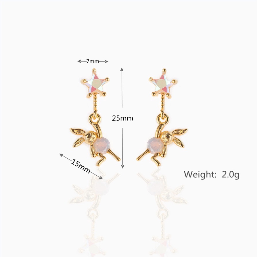 Summer Fashion All Match Colorful Copper 925 Silver Needle Ins Style Women Earring