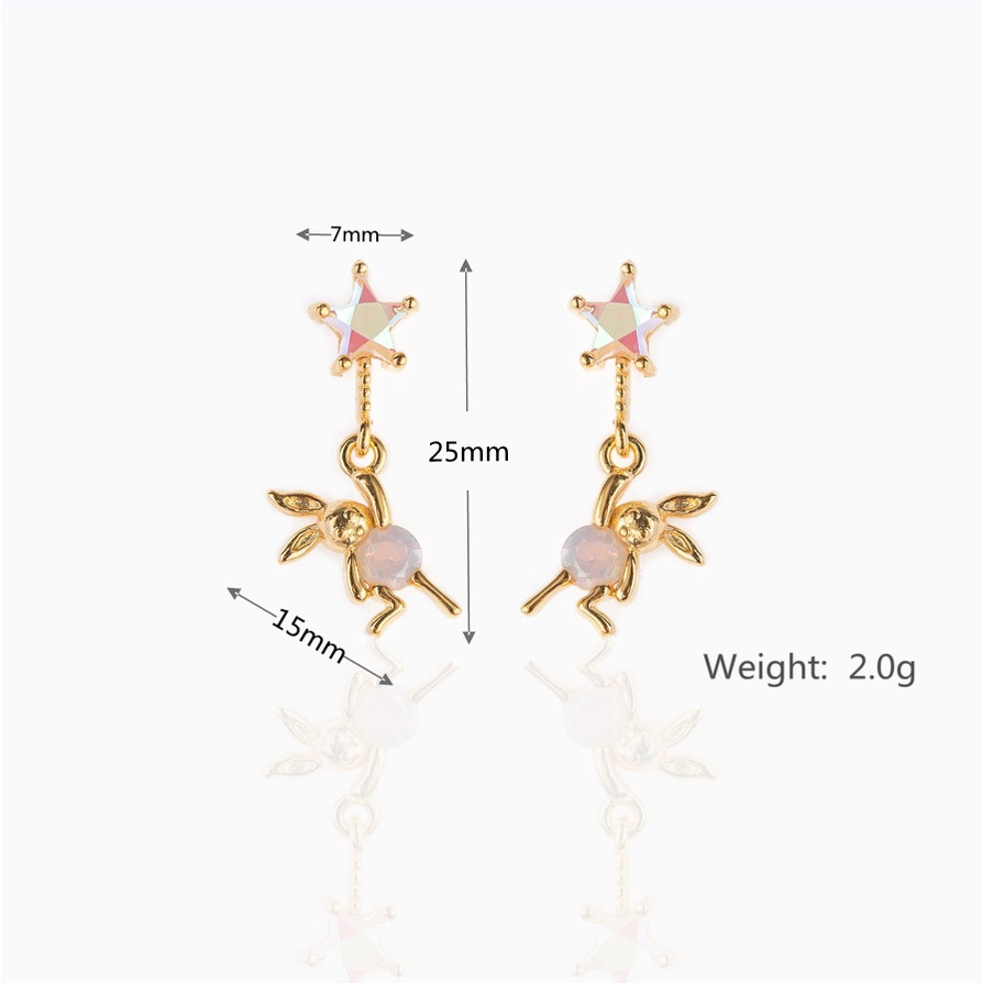 Summer Fashion All Match Colorful Copper 925 Silver Needle Ins Style Women Earring